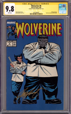 Wolverine Vol 2 8 Newsstand CGC 9.8 Signed Chris Claremont (1989)