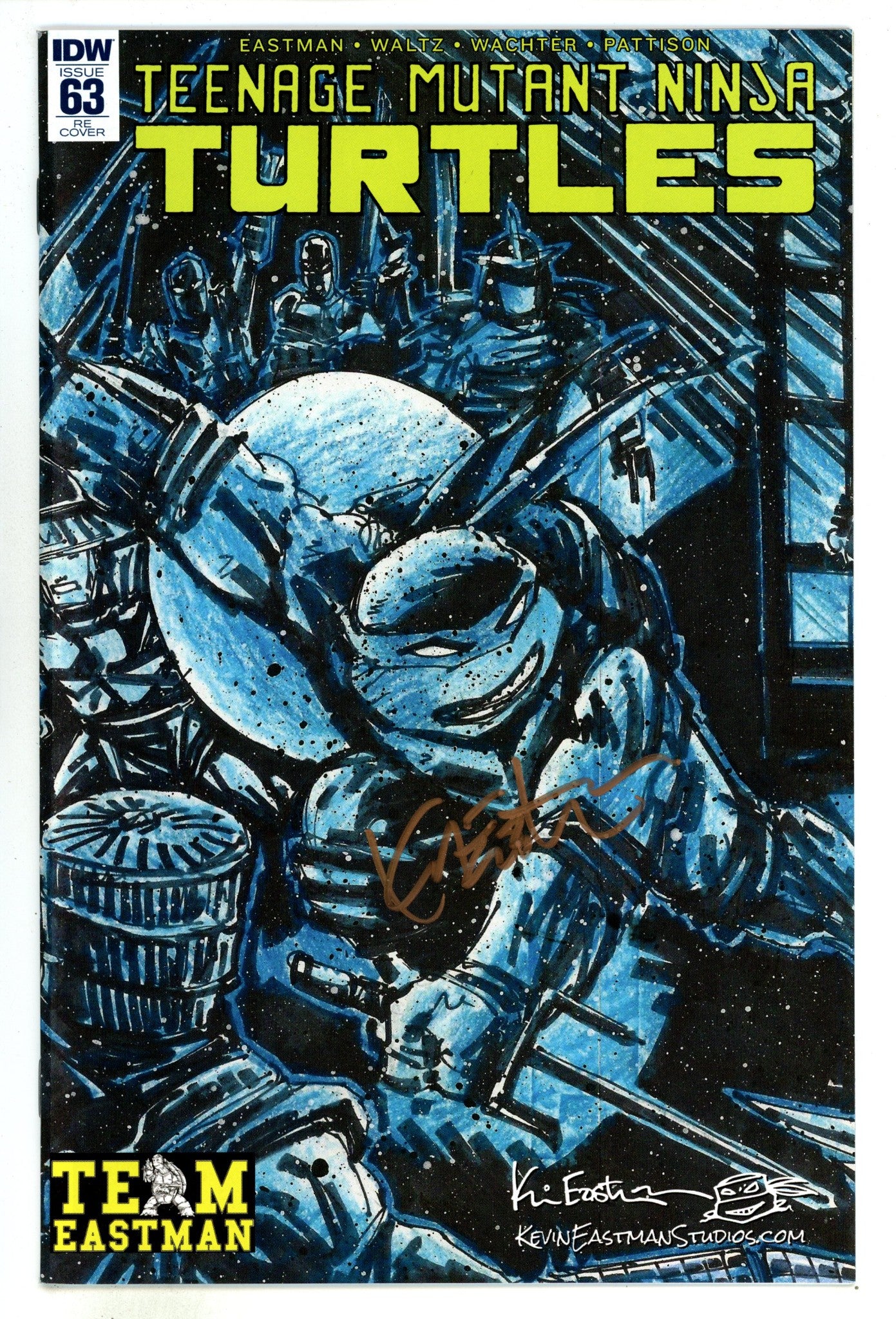 Teenage Mutant Ninja Turtles Vol 5 63  VF (8.0)   (2016) Eastman Sketch   Exclusive Variant  Signed x1 Cover Kevin Eastman 