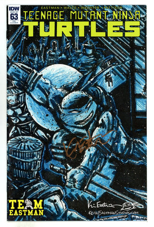 Teenage Mutant Ninja Turtles Vol 5 63 VF (8.0) (2016) Eastman Sketch Exclusive Variant Signed x1 Cover Kevin Eastman