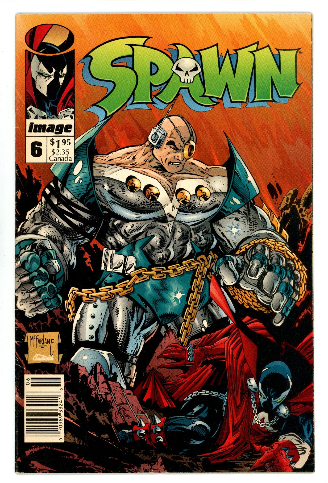 Spawn   6  FN (6.0)   (1992)     Newsstand  