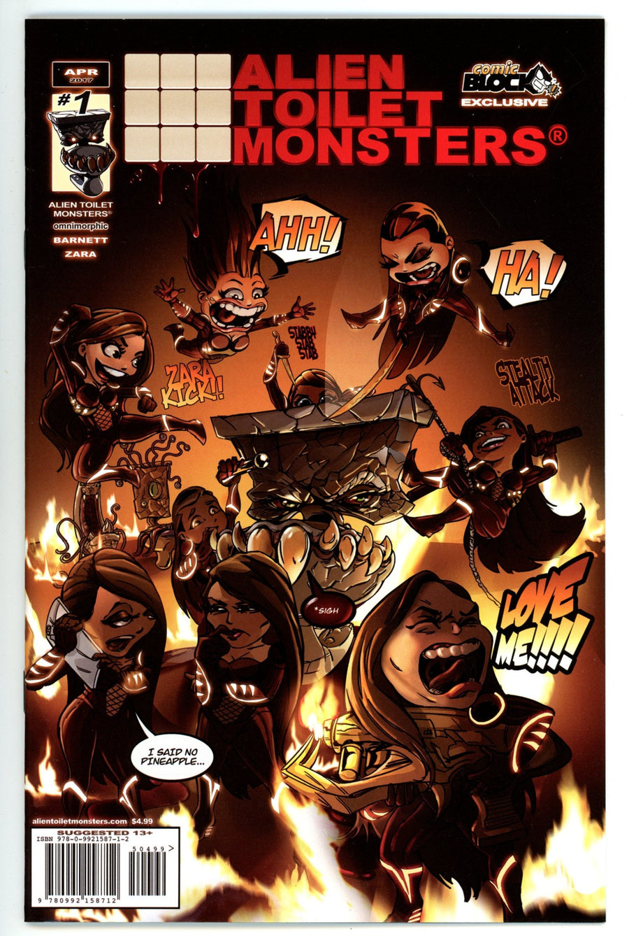 Alien Toilet Monsters 1 High Grade (2017) Comic Block Exclusive Variant 