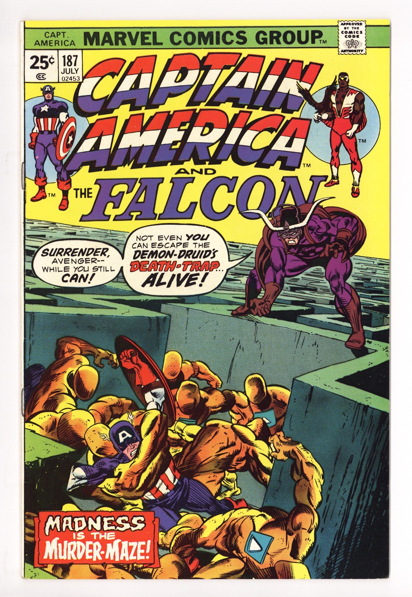 Captain America Vol 1 187 Mid Grade (1975) 