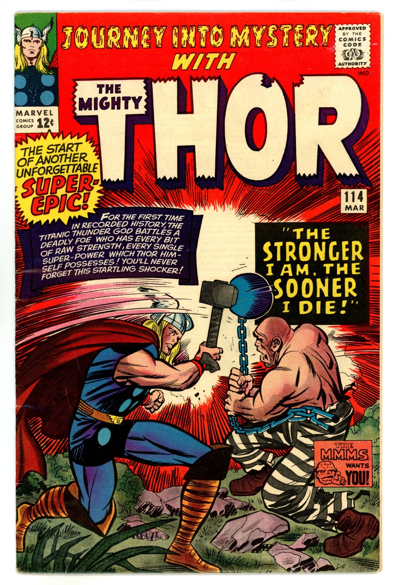 Journey into Mystery Vol 1 114  FN (6.0)  (1965)  