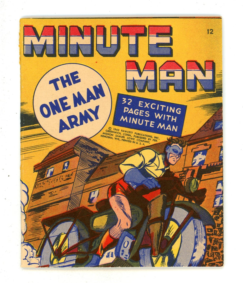 Minute Man [Mighty Midget Comic] 12 VF- (7.5) (1943) 