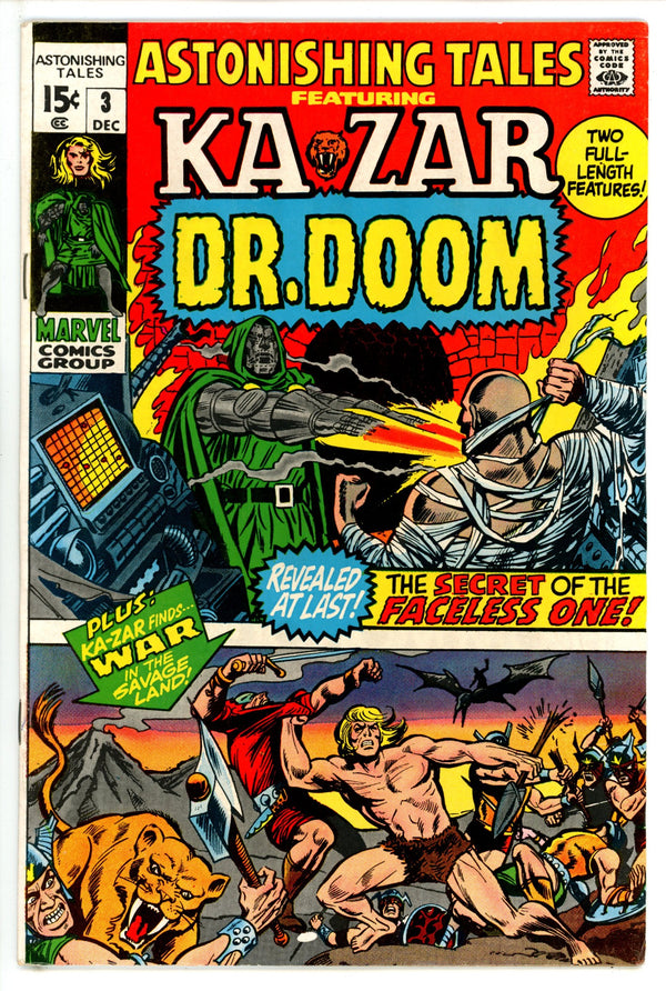 Astonishing Tales Vol 1 3 FN+ (6.5) (1970)