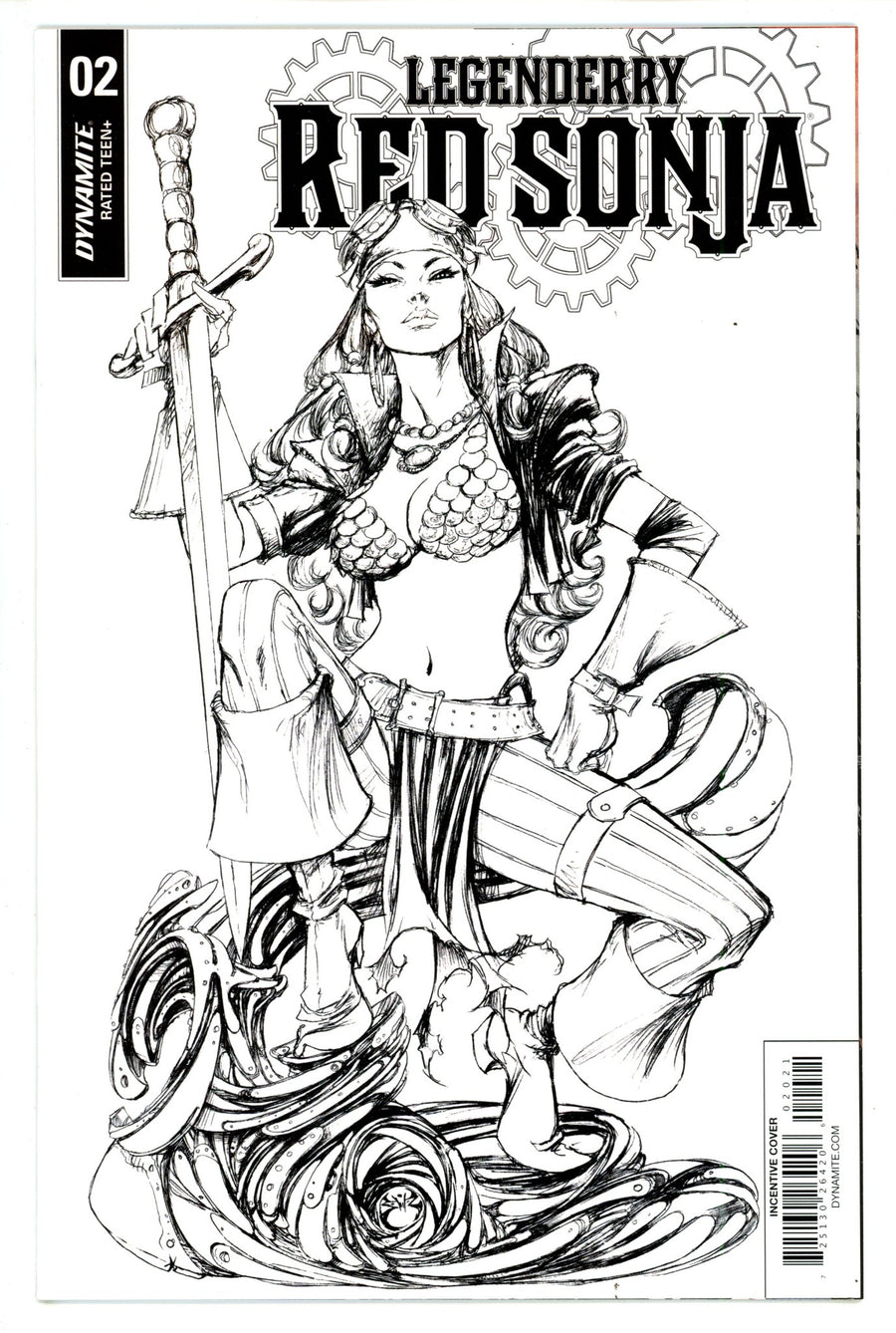 Legenderry: Red Sonja Vol 2 2 High Grade (2018) Benitez B&W Incentive Variant 