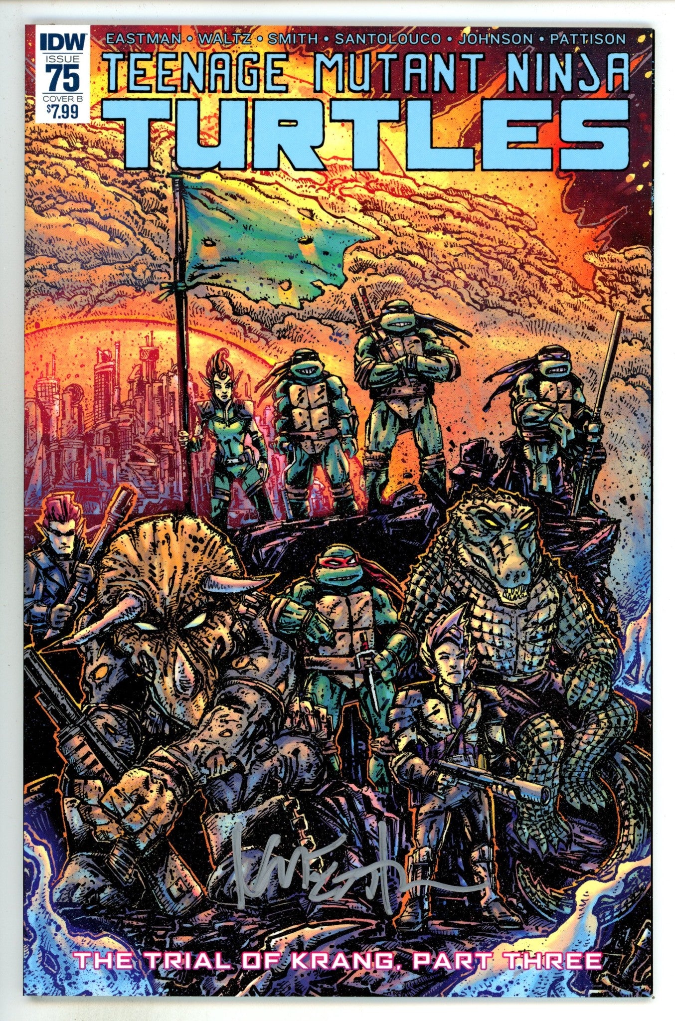 Teenage Mutant Ninja Turtles Vol 5 75  NM (9.4)   (2017) Eastman     Variant  Signed x1 Cover Kevin Eastman 