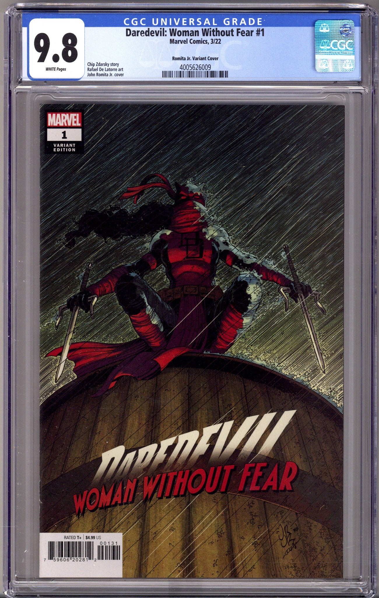 Daredevil: Woman Without Fear Vol 1 1 CGC 9.8 (NM/M)   (2022) Jr.     Incentive Variant  