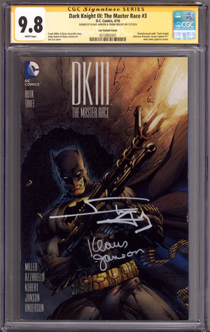 Dark Knight III: The Master Race 3 CGC 9.8 (NM/M) (2016) Lee Incentive Variant Signed x2 Cover Janson & Miller