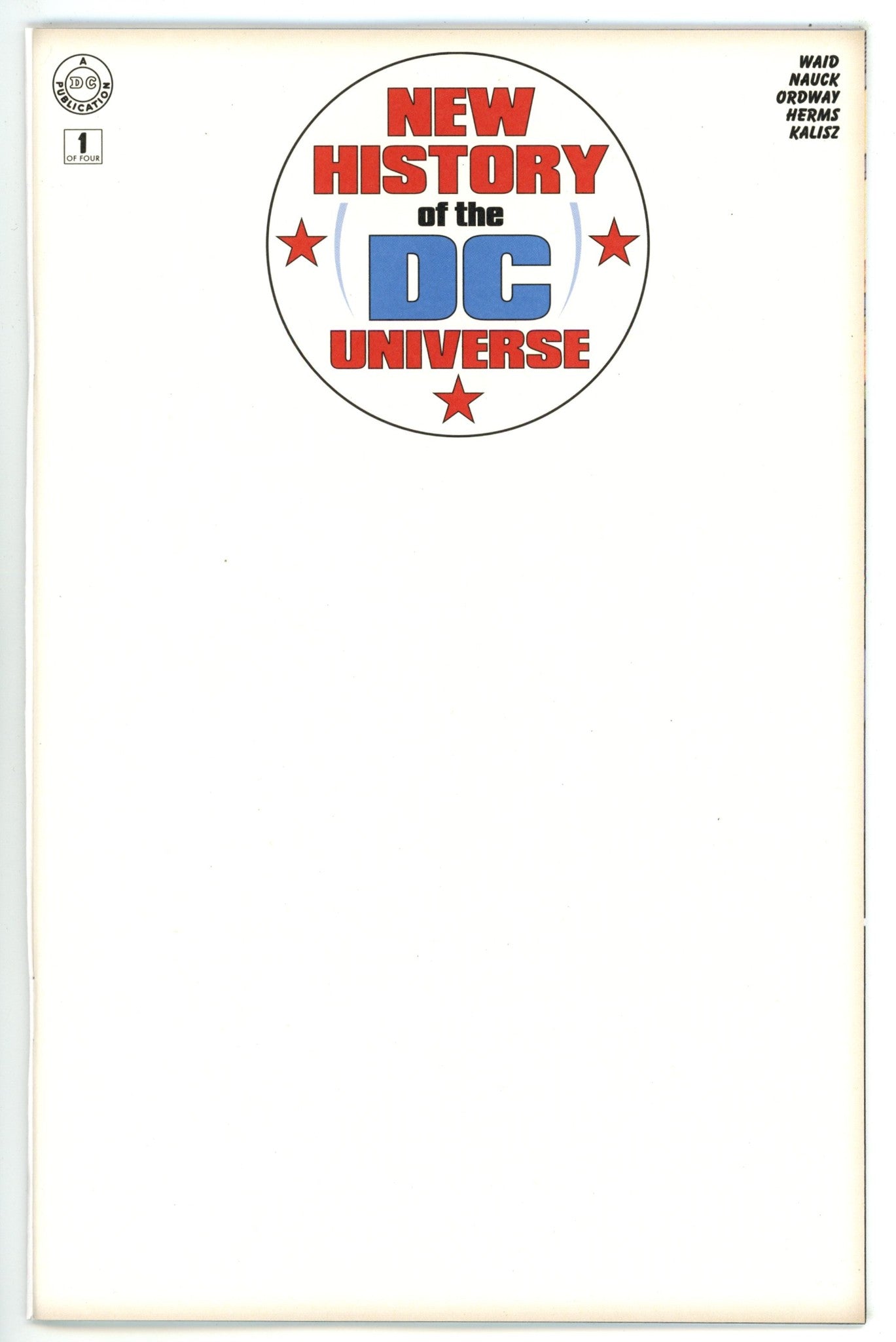 New History Of The Dc Universe 1 Blank Variant (2025)