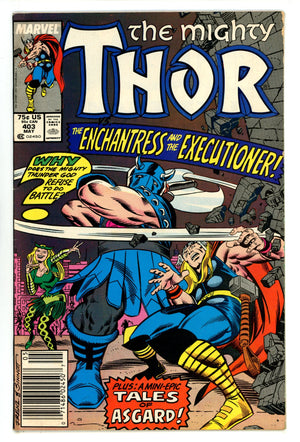 Thor Vol 1 403 FN (6.0) Mark Jewellers (1989) Newsstand