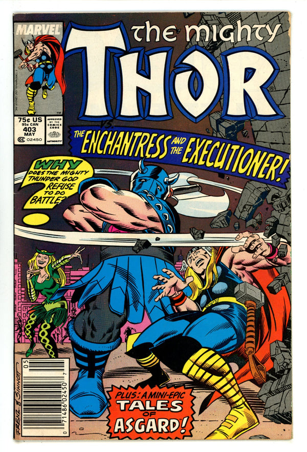 Thor Vol 1 403 FN (6.0) Mark Jewellers (1989) Newsstand