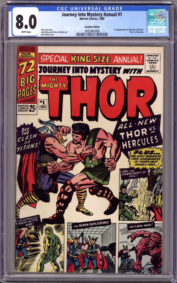 Journey into Mystery Annual 1 Canadian CGC 8.0 (1965)