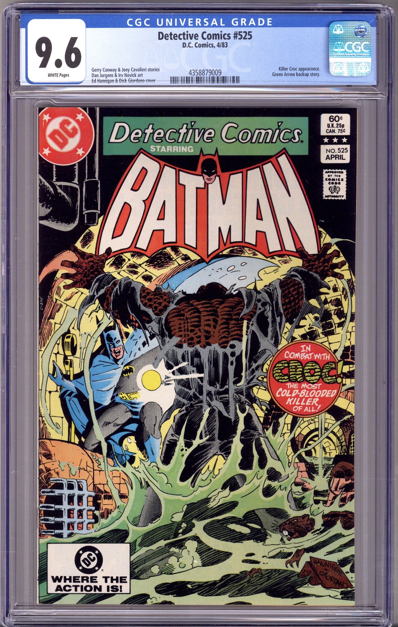 Detective Comics Vol 1 525 CGC 9.6 (NM+) (1983) 