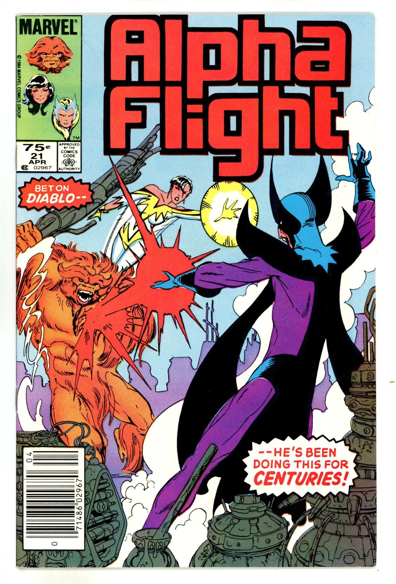Alpha Flight Vol 1 21  VF+ (8.5)  (1985)  Canadian Price Variant  
