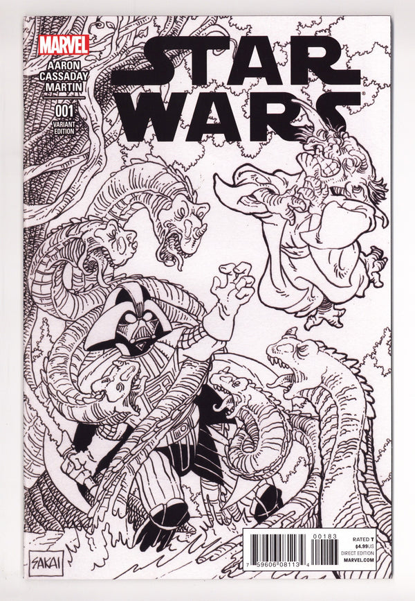 Star Wars Vol 2 1 NM- (9.2) (2015) Sakai B&W Exclusive Variant