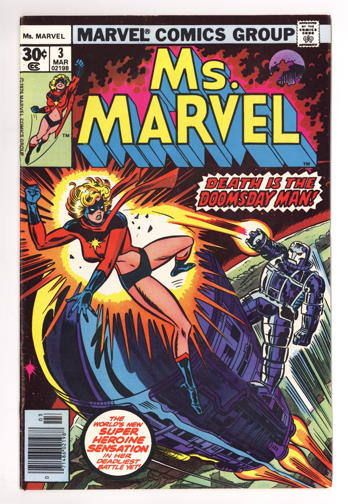 Ms. Marvel Vol 1 3 FN (6.0) (1977) 