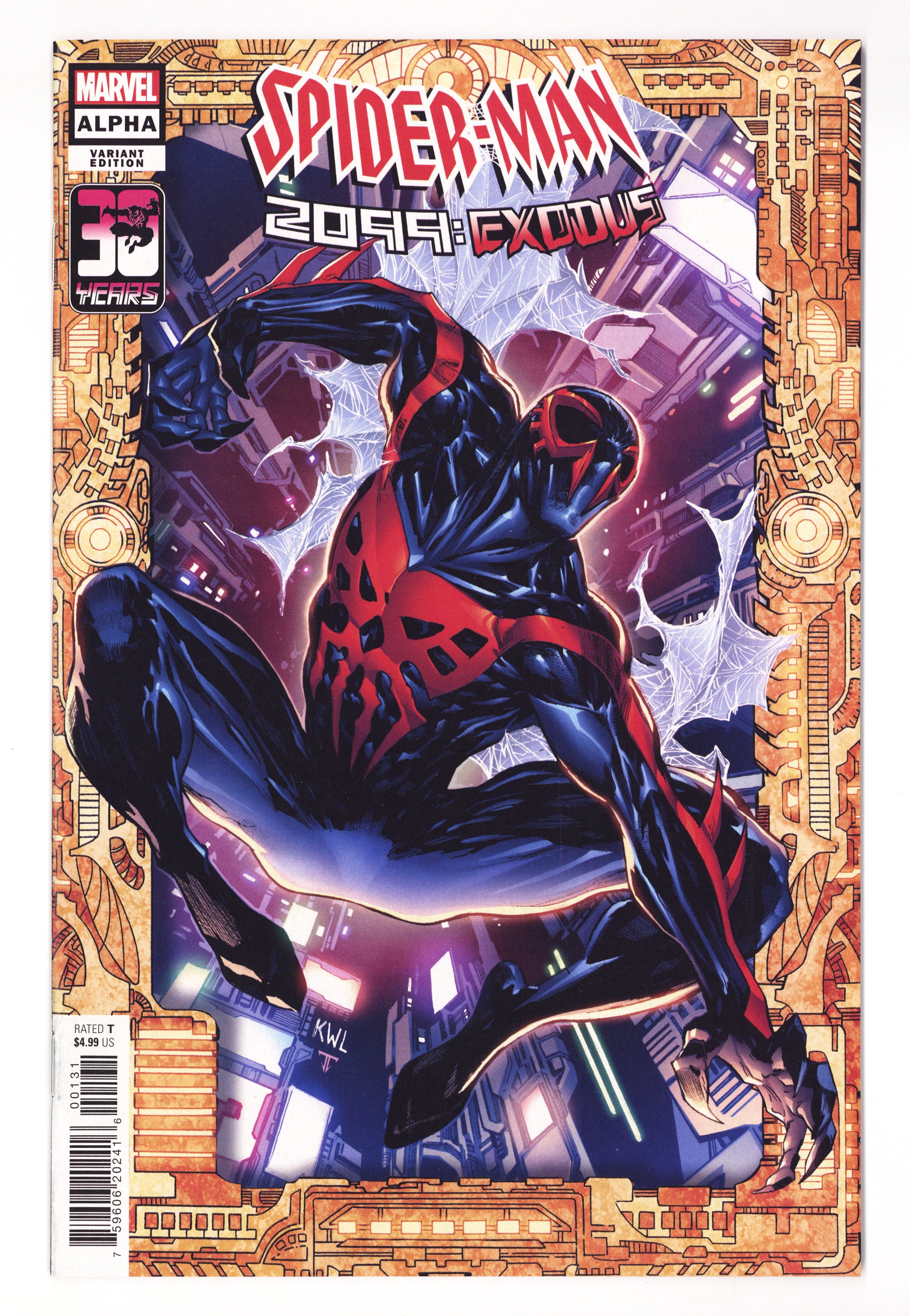 Spider-Man 2099: Exodus Alpha 1 High Grade (2022) Ken Lashley '2099 Frame' Variant 