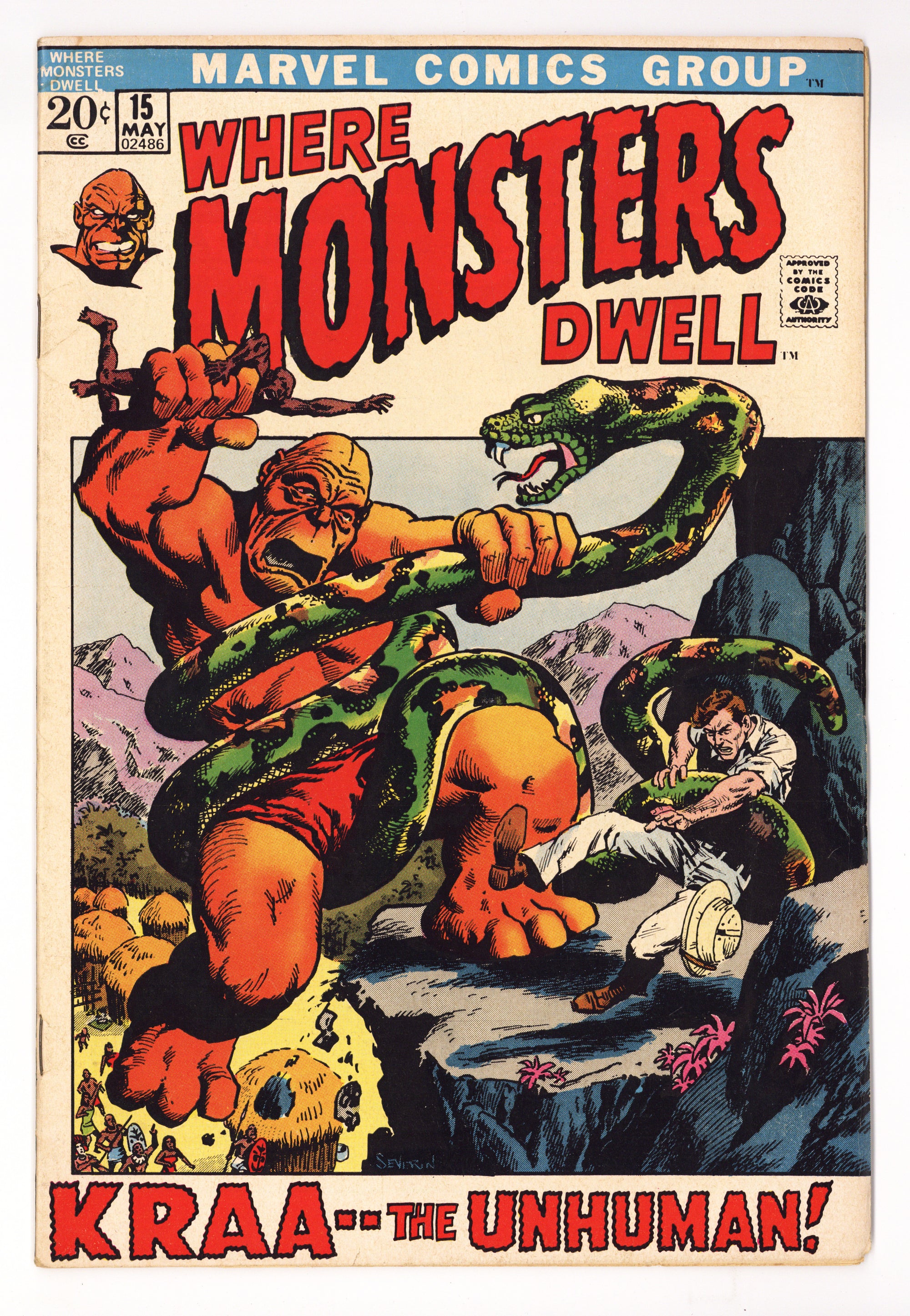 Where Monsters Dwell Vol 1 15  FN- (5.5)   (1972)        