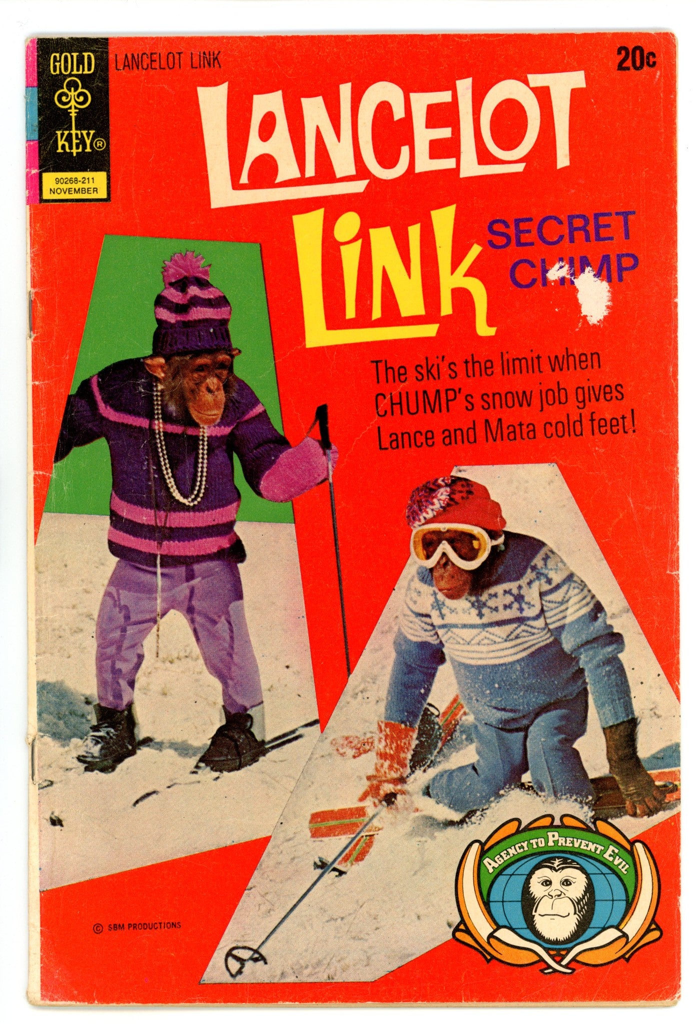 Lancelot Link, Secret Chimp 7 VG (4.0) 20c Variant (1972) 
