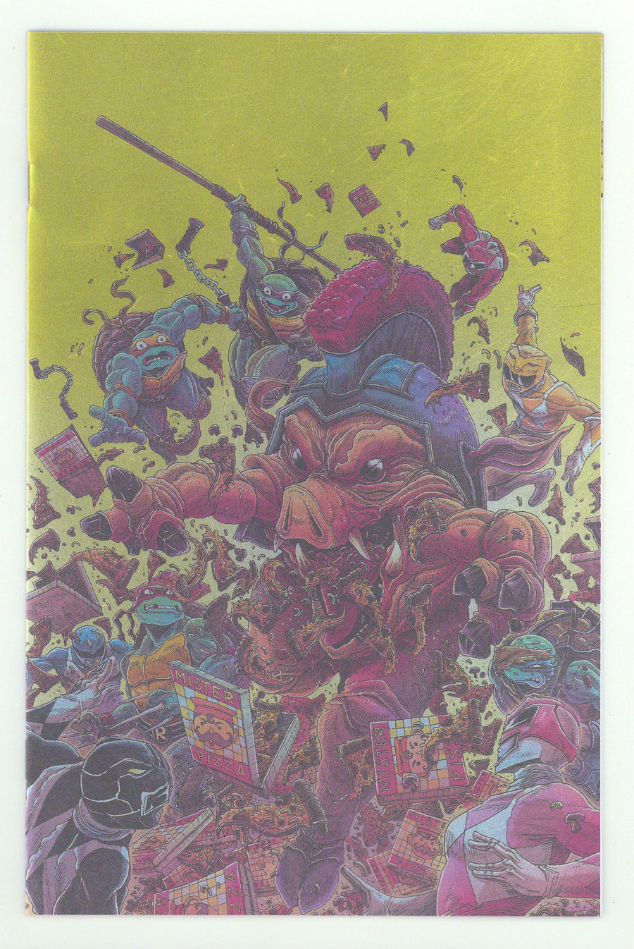 Mighty Morphin Power Rangers / Teenage Mutant Ninja Turtles III 1 Stokoe Foil Virgin Incentive NM (2025)