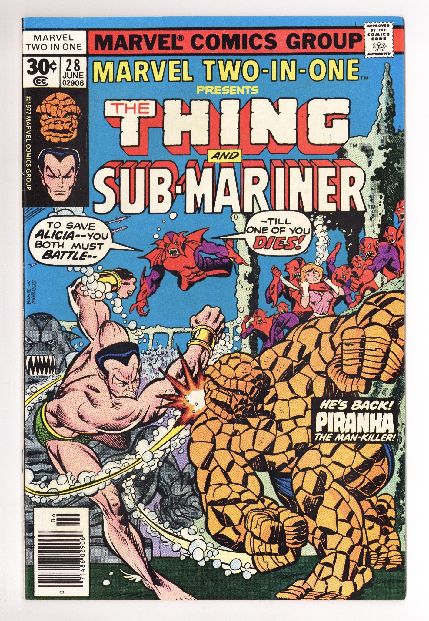 Marvel Two-in-One Vol 1 28 VF+ (8.5) (1977) 