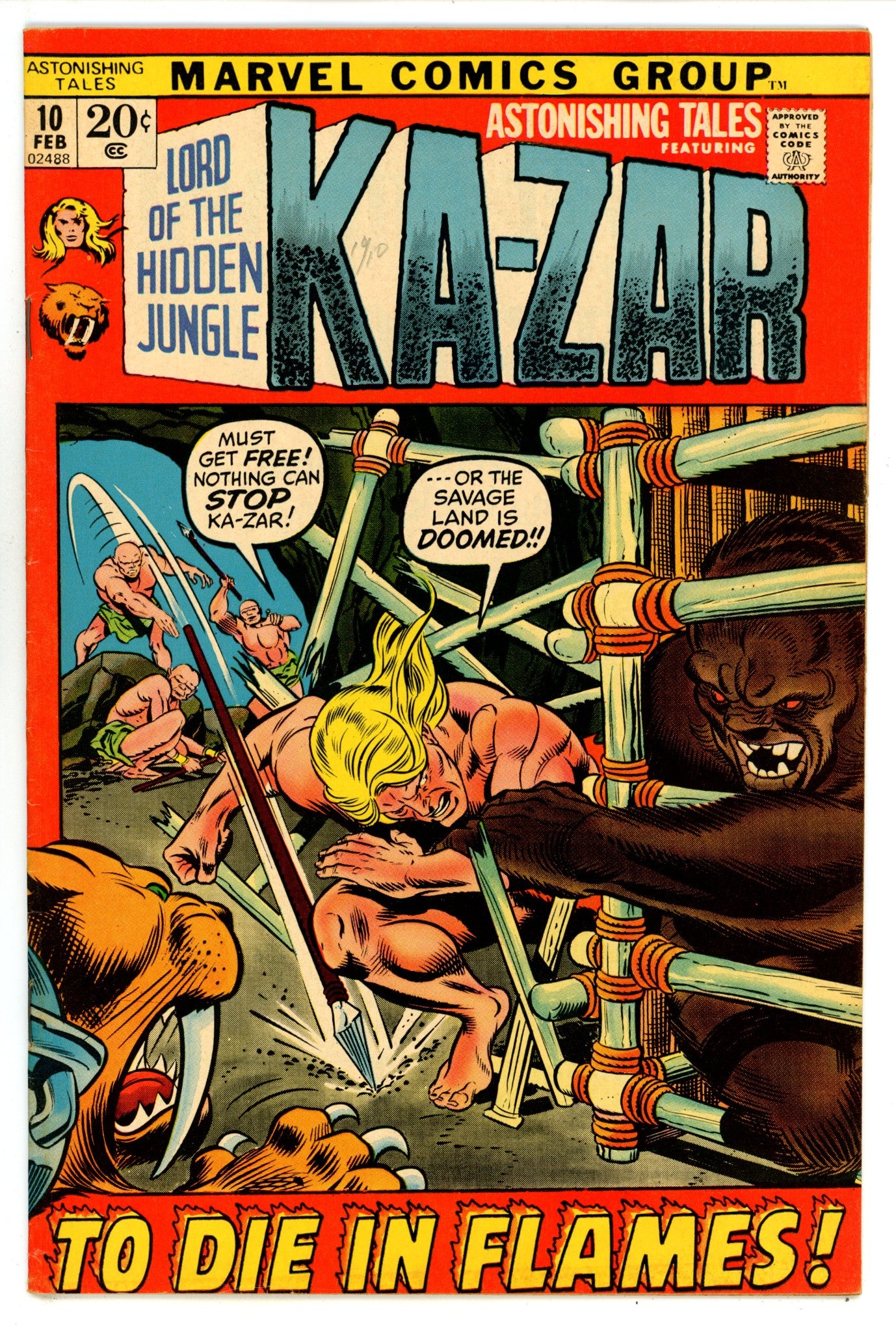 Astonishing Tales Vol 1 10 FN+ (6.5) (1972) 