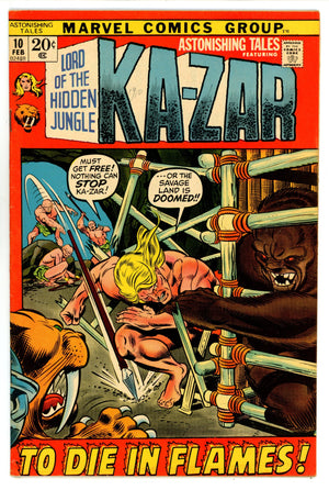 Astonishing Tales Vol 1 10 FN+ (6.5) (1972) 