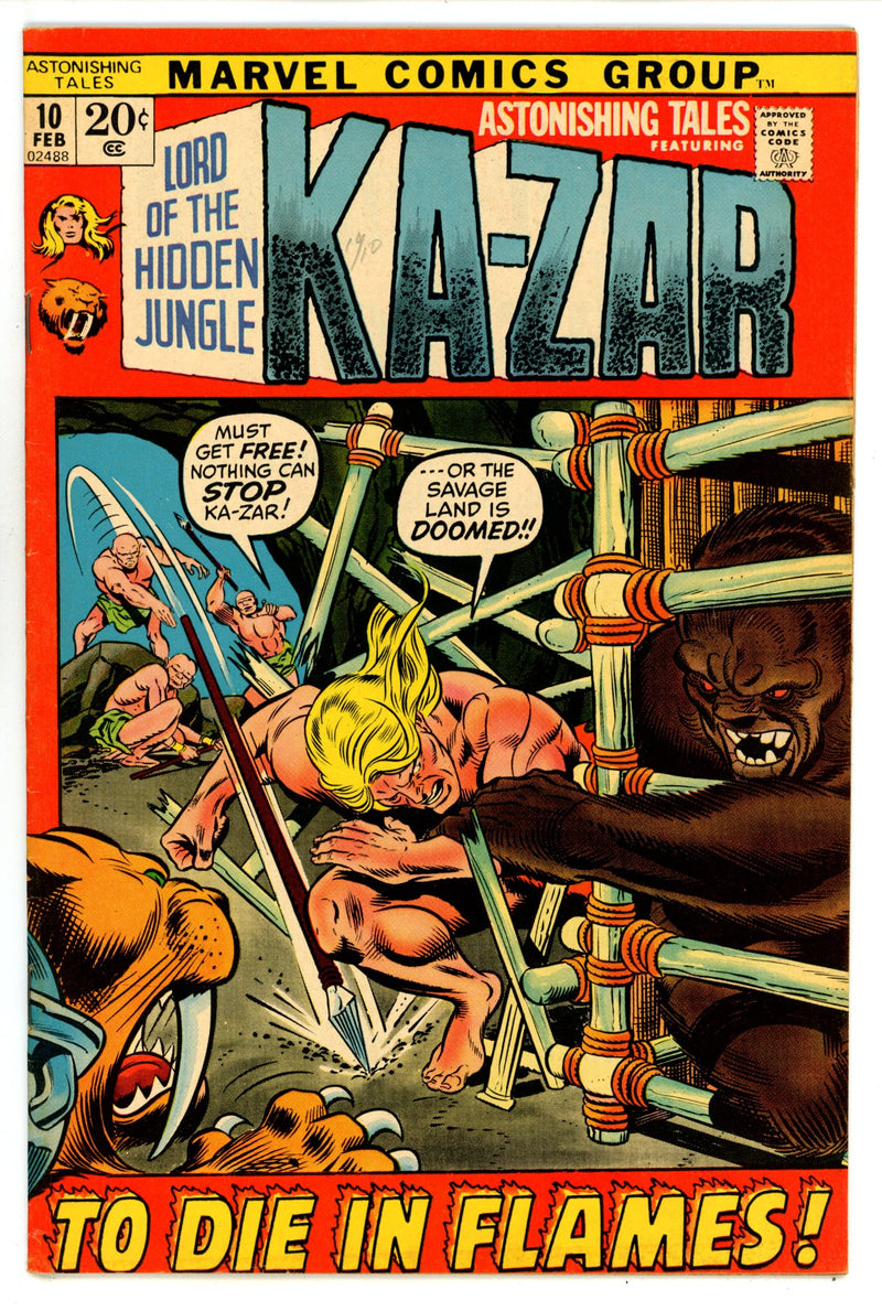 Astonishing Tales Vol 1 10 FN+ (6.5) (1972) 