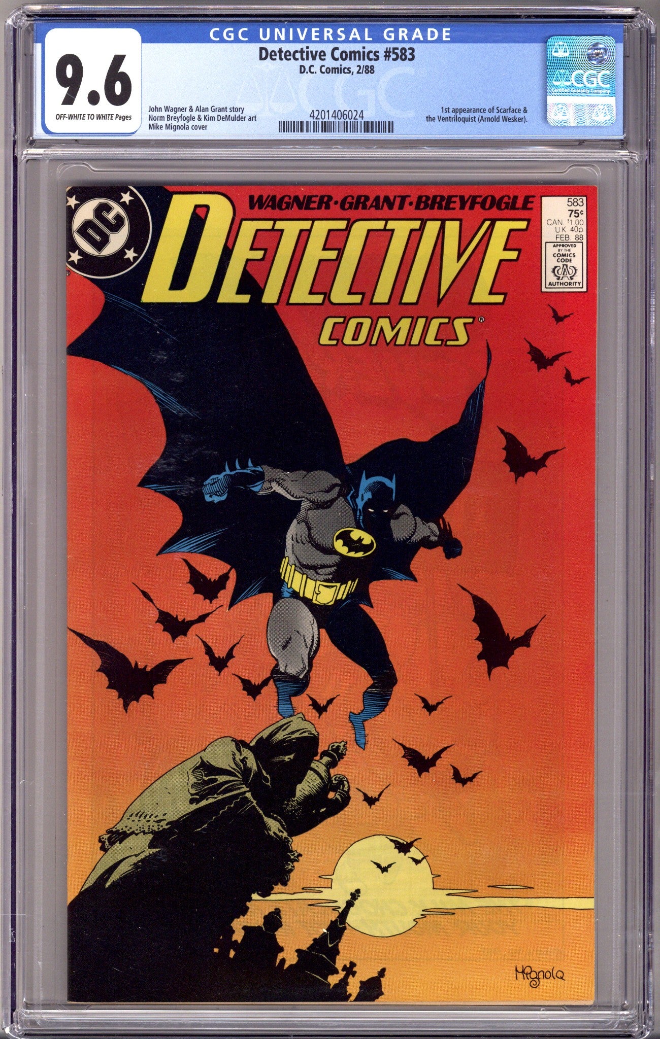 Detective Comics Vol 1 583 CGC 9.6 (NM+) (1988) 