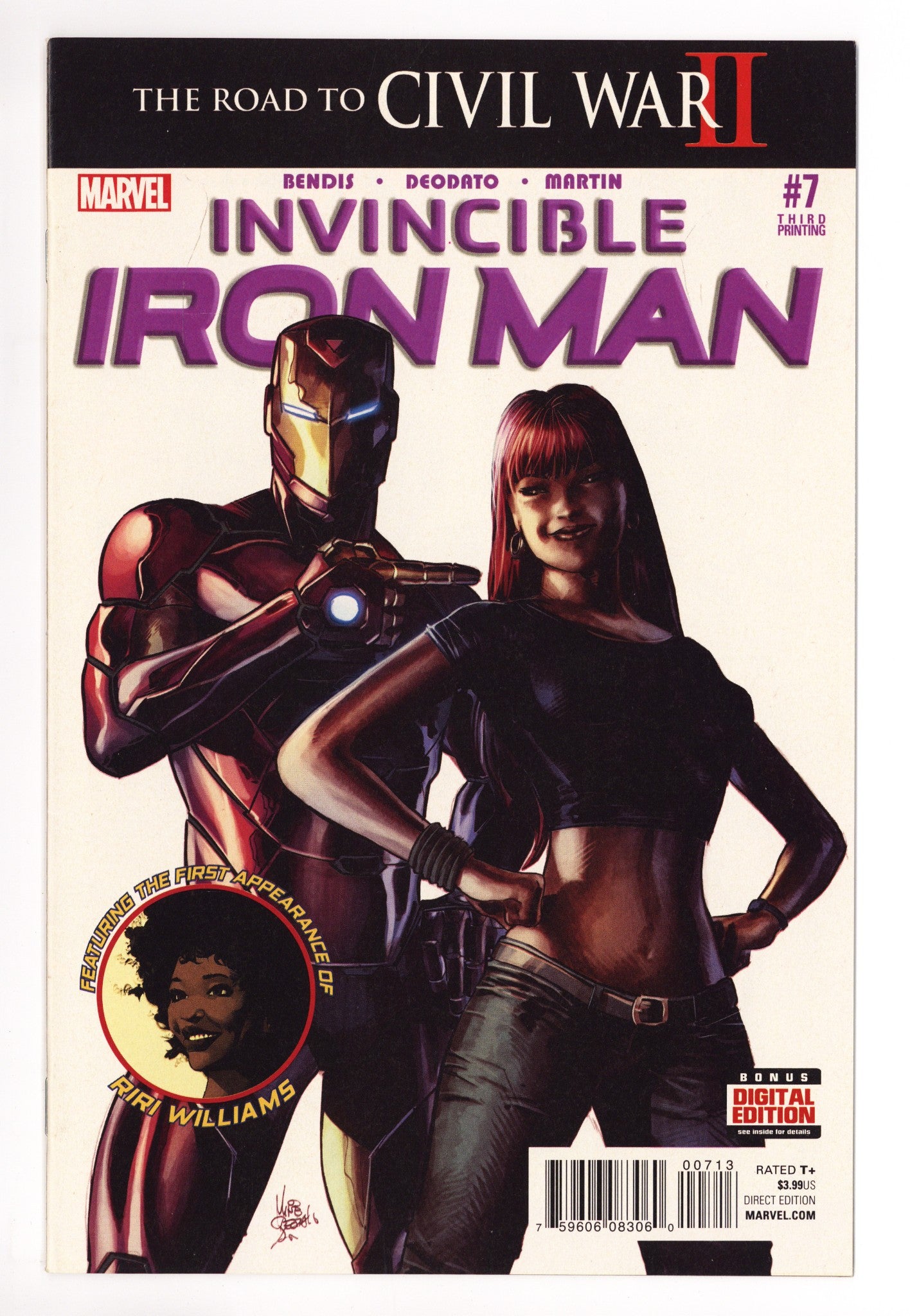 Invincible Iron Man Vol 2 7 VF/NM (9.0) (2016) 3rd Print 