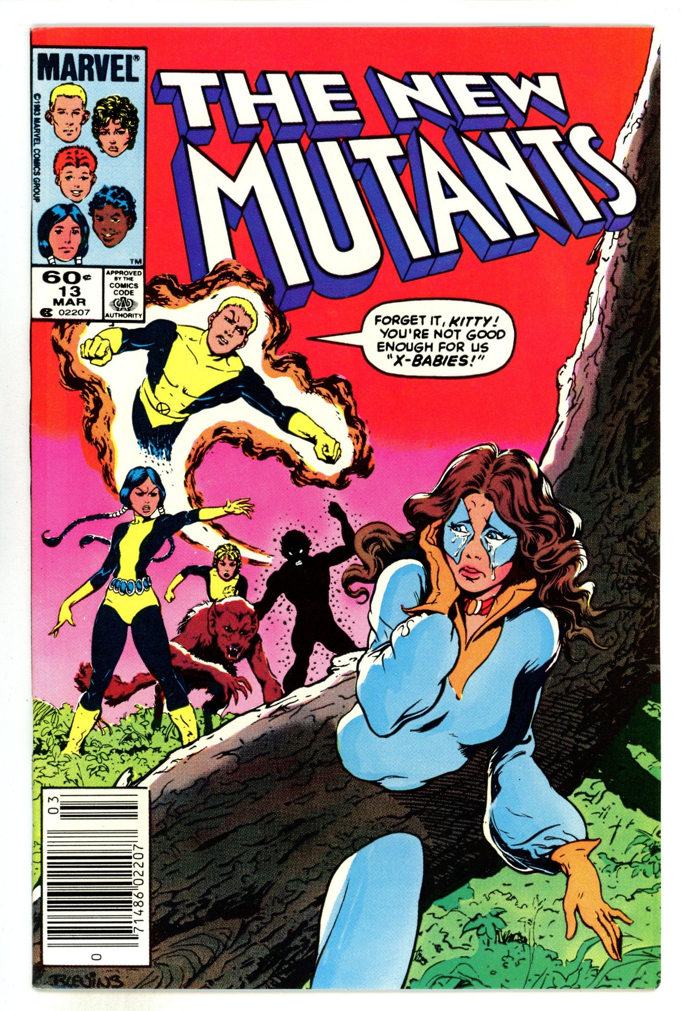 The New Mutants Vol 1 13  High Grade  (1984)  Newsstand  