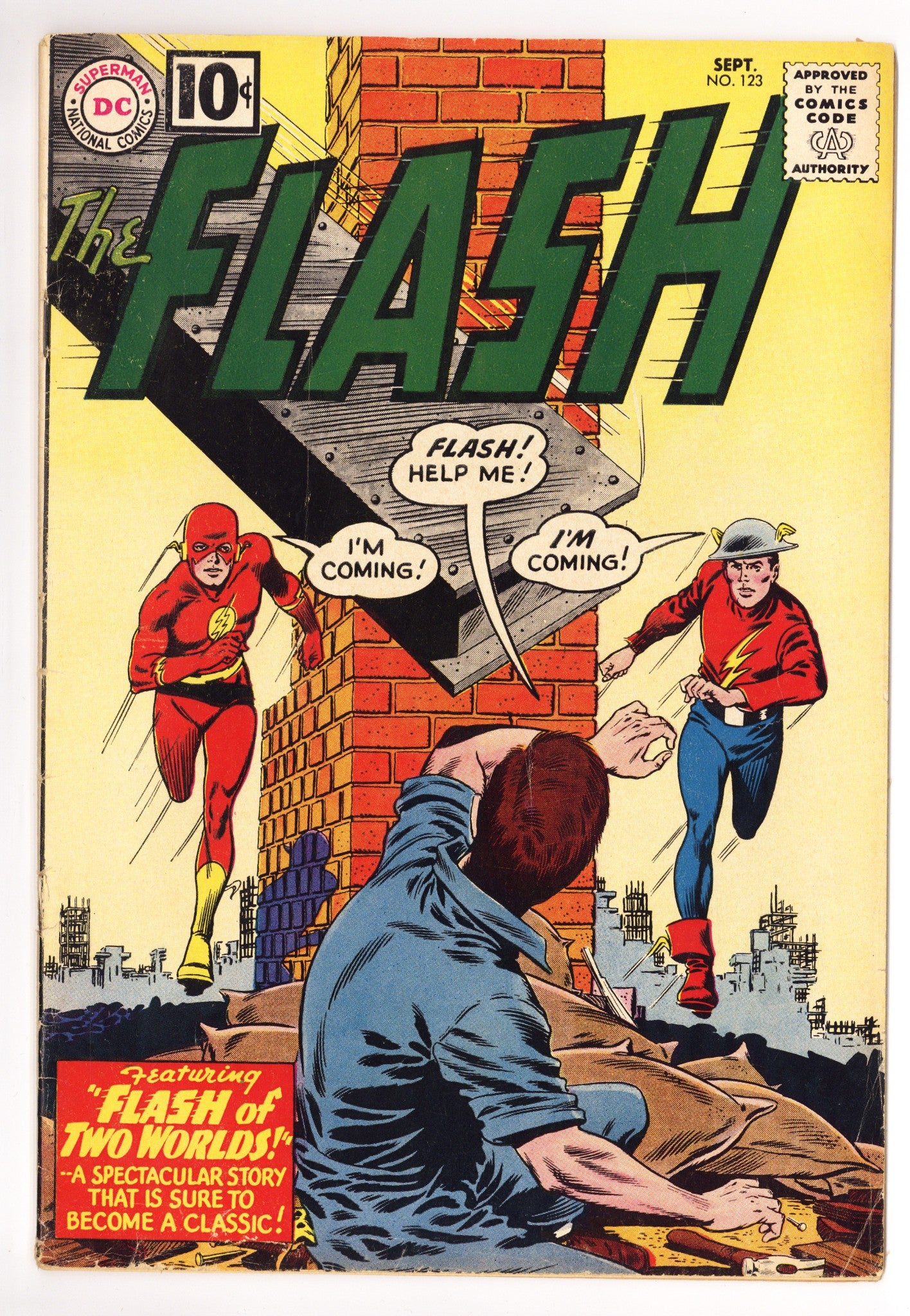 The Flash Vol 1 123 VG- (3.5) Bottom Staple Detached (1961) 