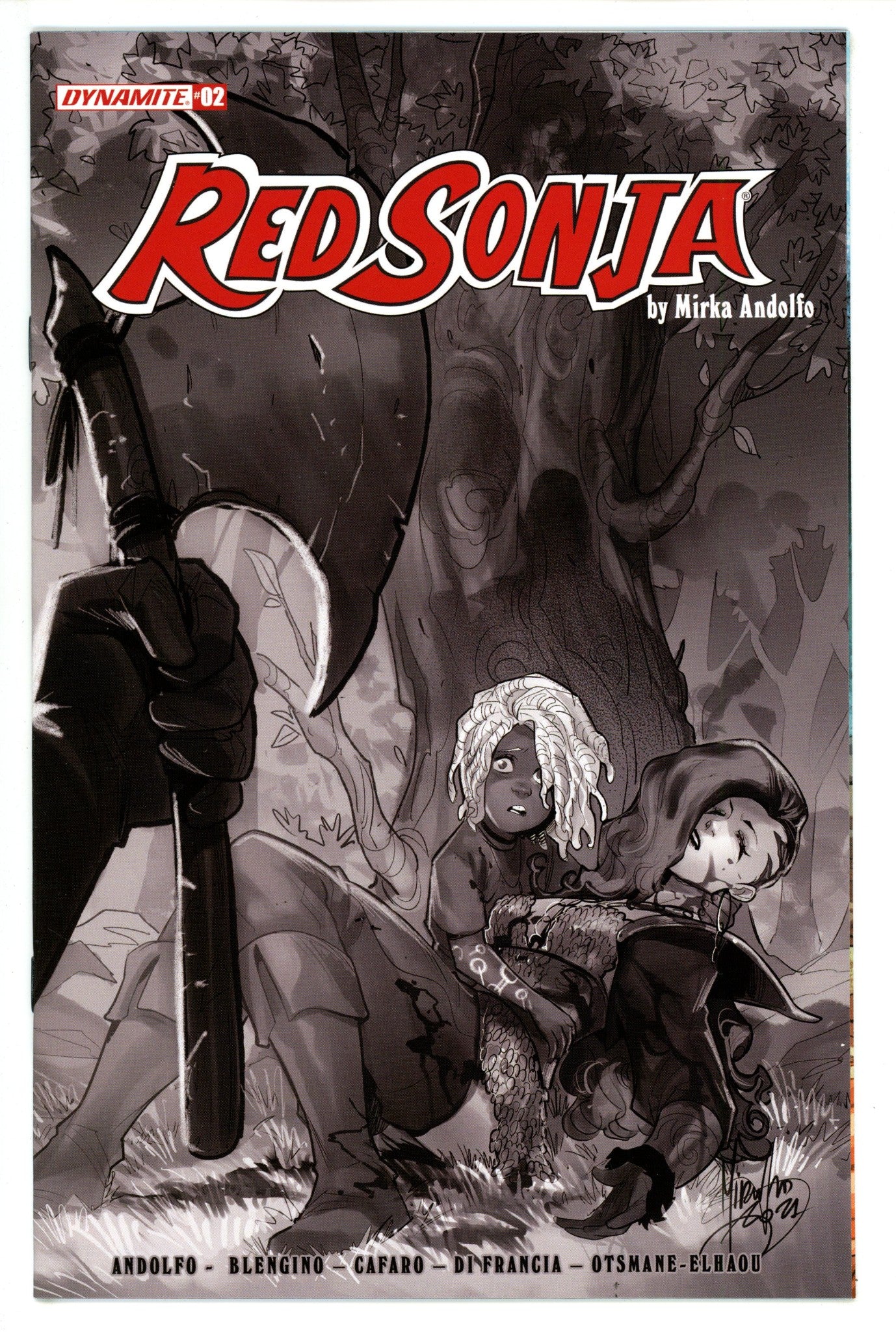 Red Sonja Vol 6 2 High Grade (2021) Andolfo B&W Incentive Variant 