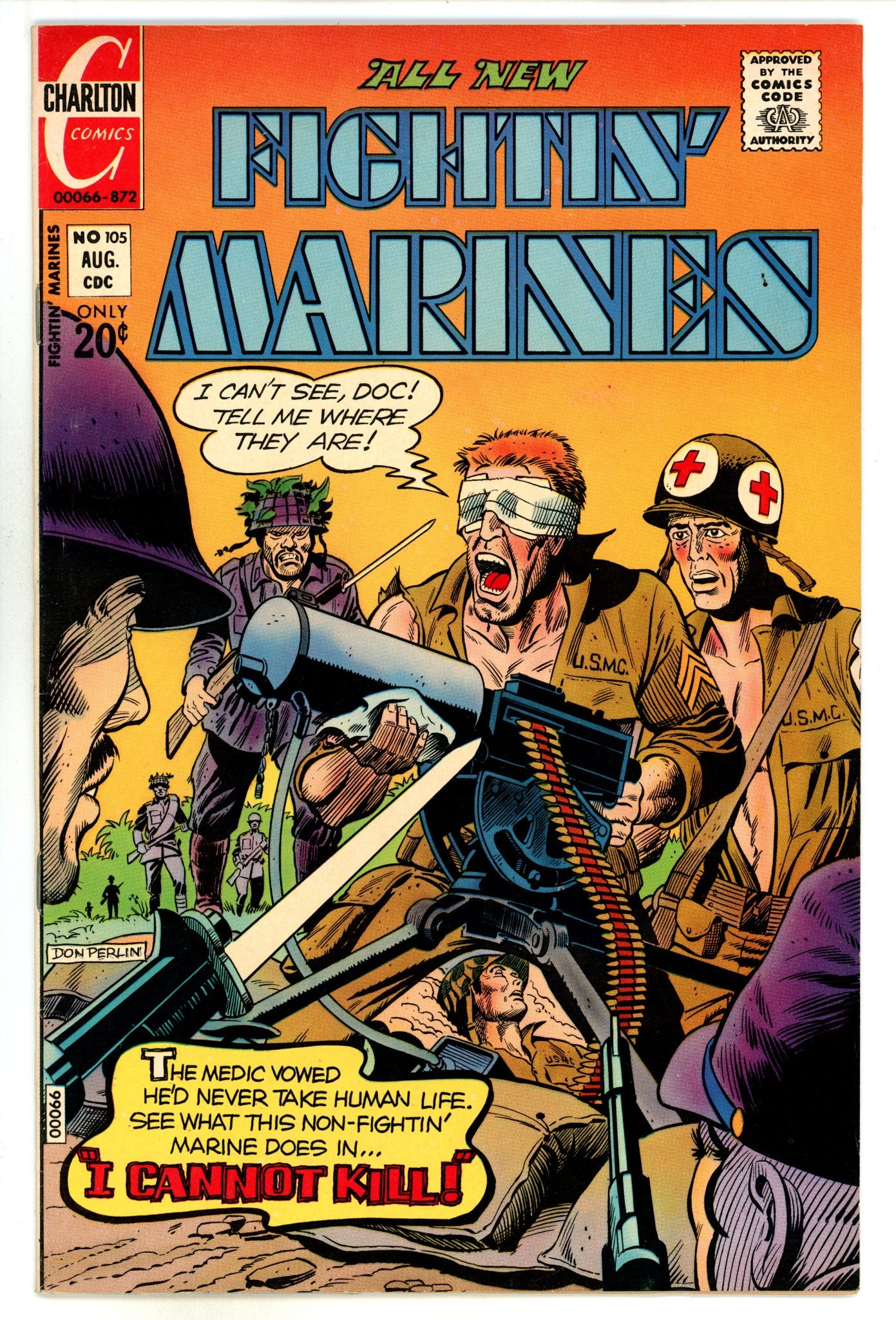 Fightin' Marines 105 VF- (7.5) (1972) 