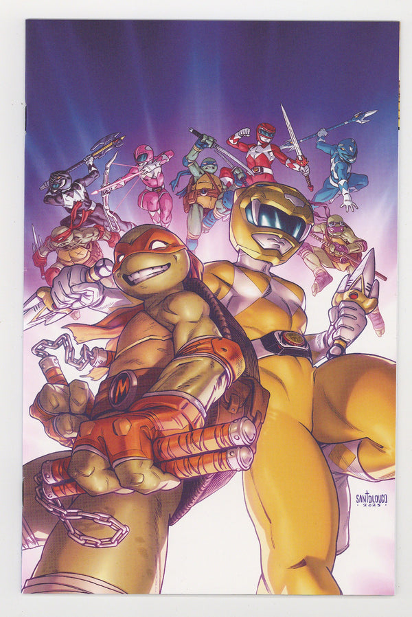Mighty Morphin Power Rangers / Teenage Mutant Ninja Turtles III 1 Santolouco Virgin Incentive VF/NM (2025)