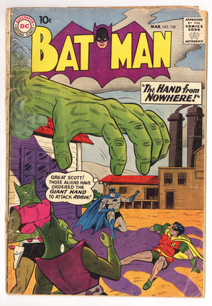 Batman Vol 1 130 GD/VG (3.0) Tape (1960)