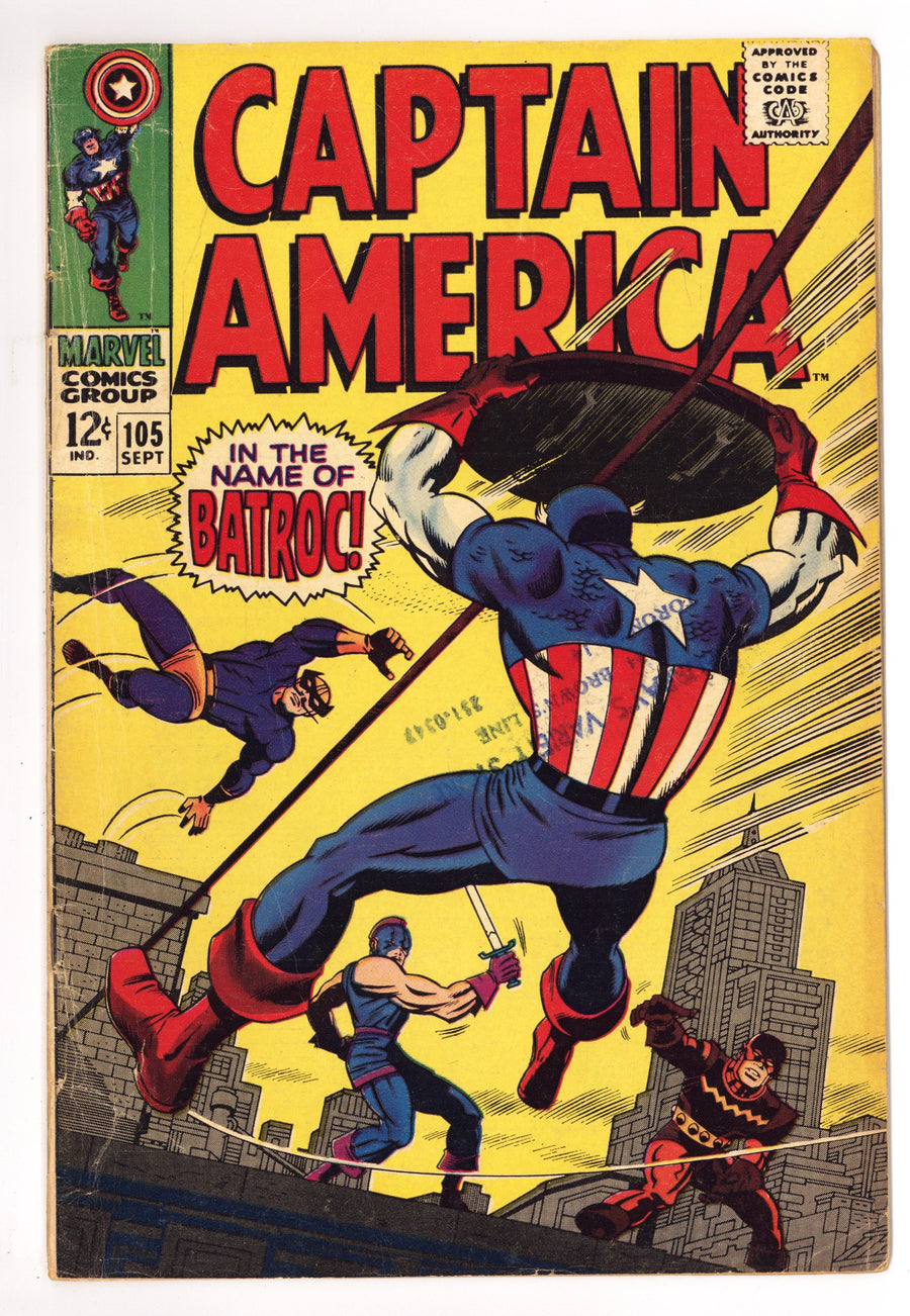 Captain America Vol 1 105 VG (4.0) (1968) 