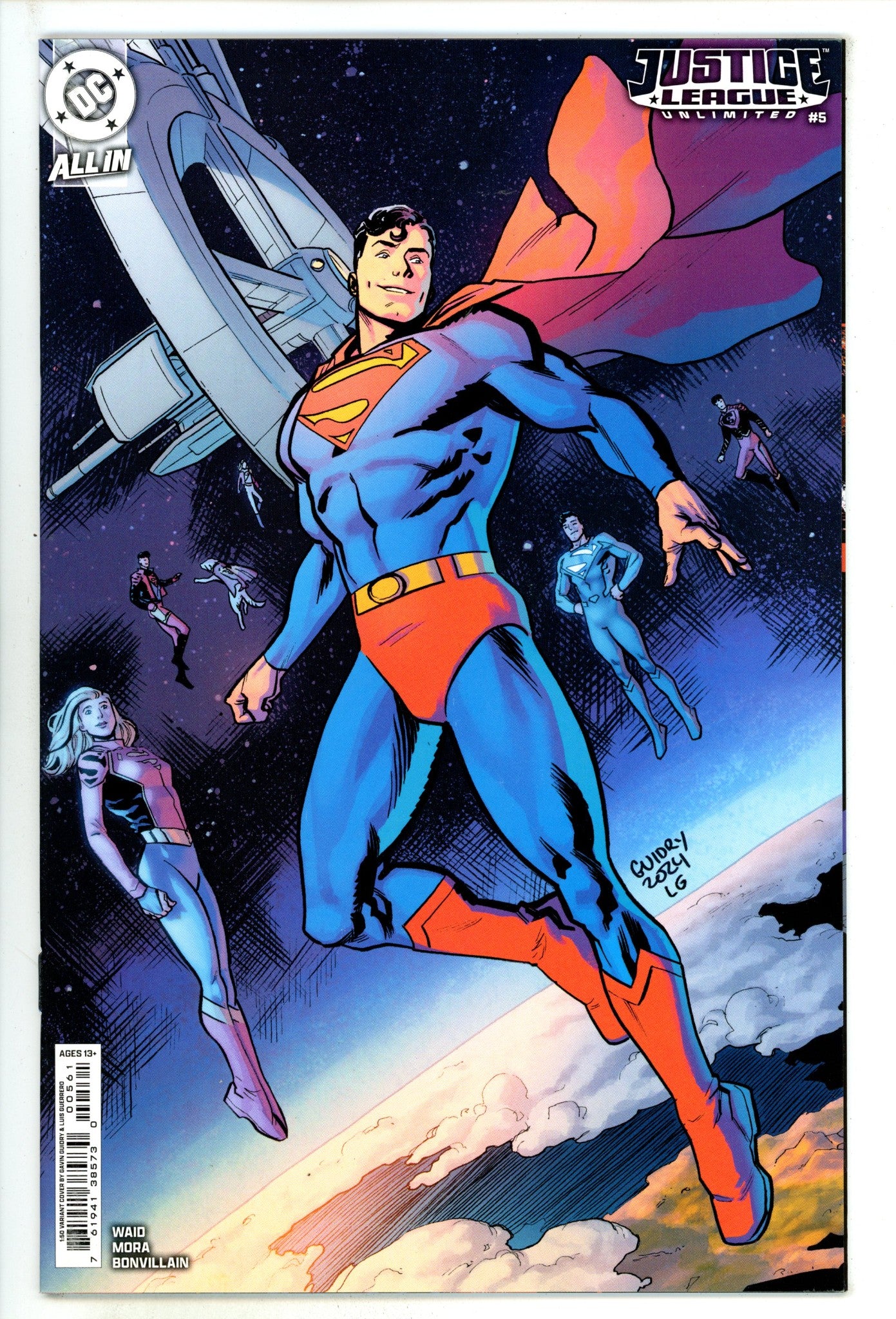 Justice League Unlimited Vol 2 5 NM- (9.2) (2025) Guidry Incentive Variant 