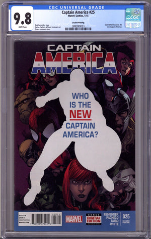 Captain America Vol 7 25 CGC 9.8 (NM/M) (2015) 2nd Print