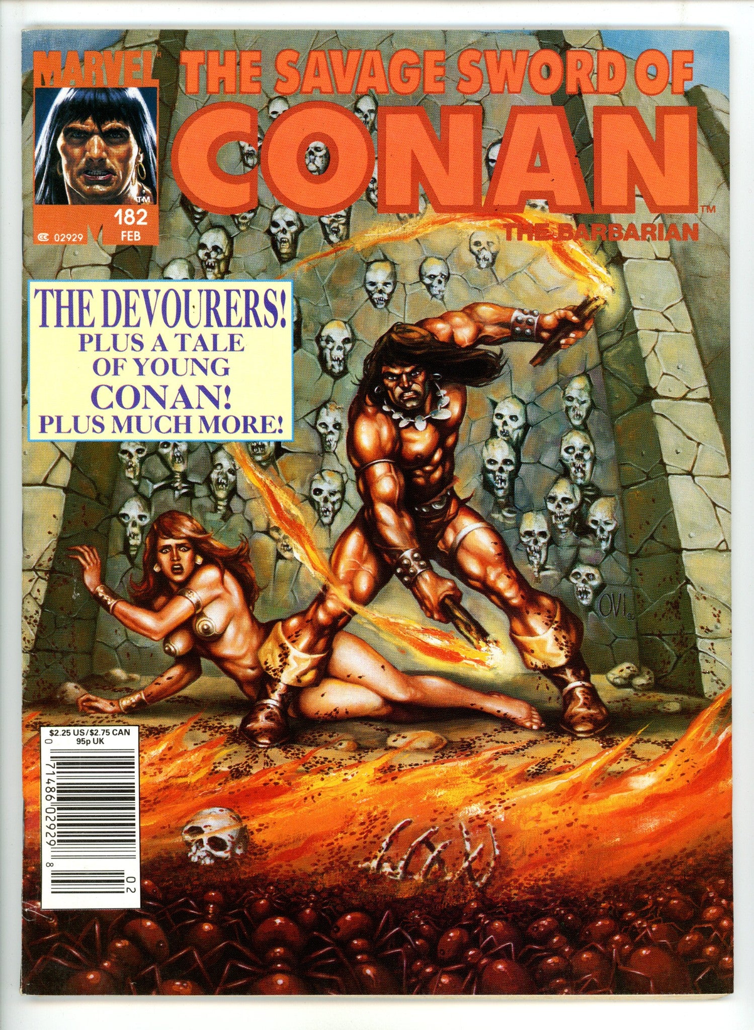 The Savage Sword of Conan Vol 1 182 Low Grade (1991) Newsstand 