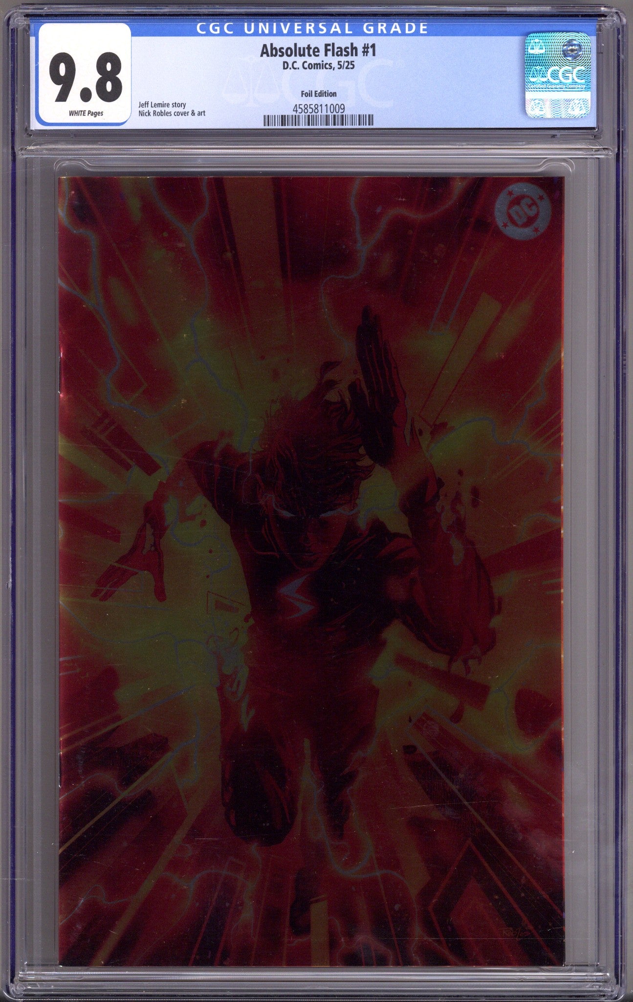 Absolute Flash 1 CGC 9.8 (NM/M) (2025) Robles Foil Variant 