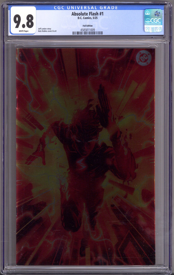 Absolute Flash 1 CGC 9.8 (NM/M) (2025) Robles Foil Variant