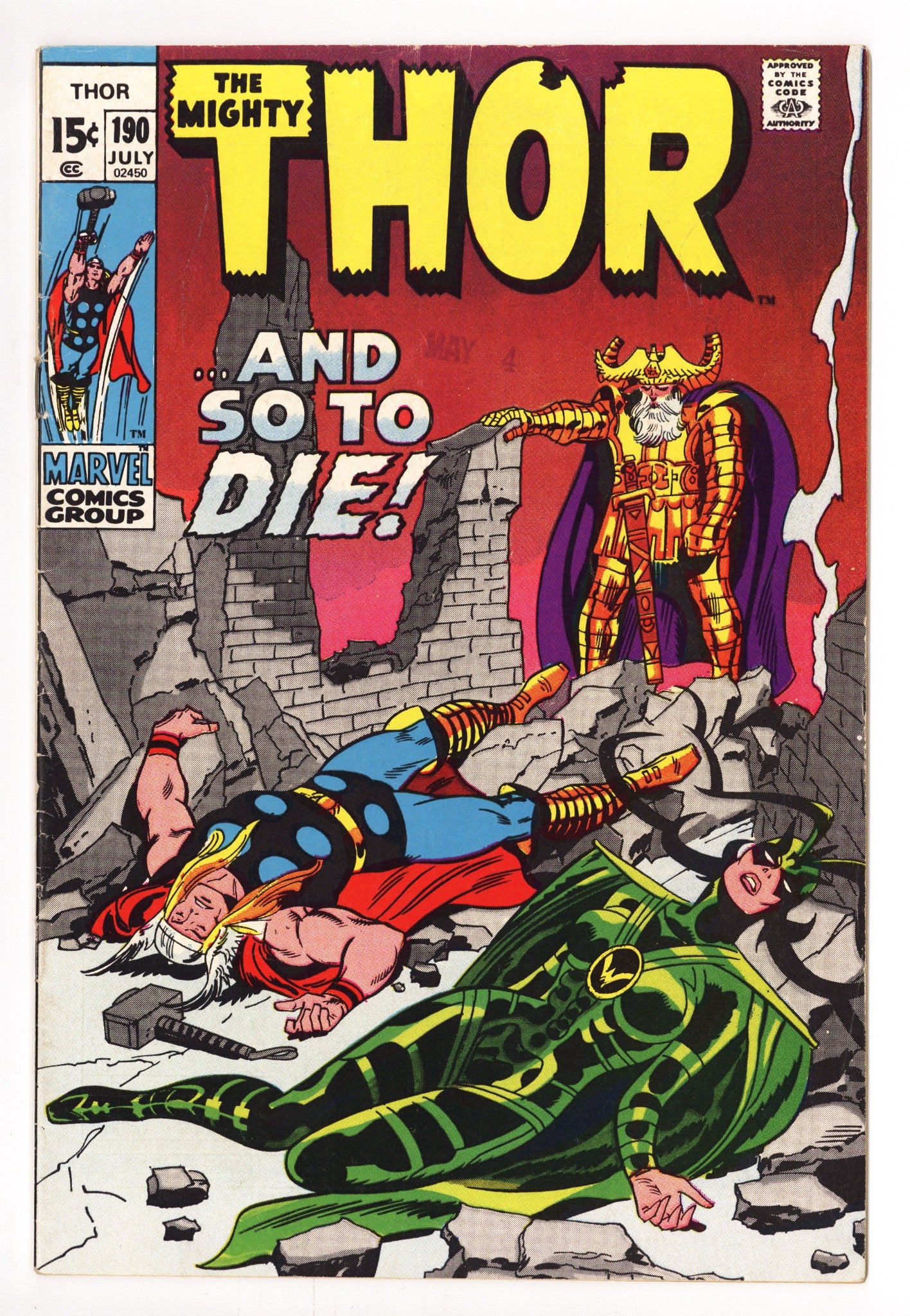 Thor Vol 1 190 VG+ (4.5) (1971) 