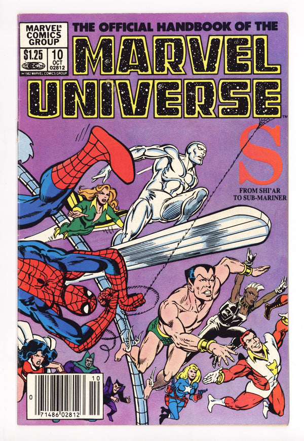 The Official Handbook of the Marvel Universe Vol 1 10 Low Grade (1983) Canadian Price Variant
