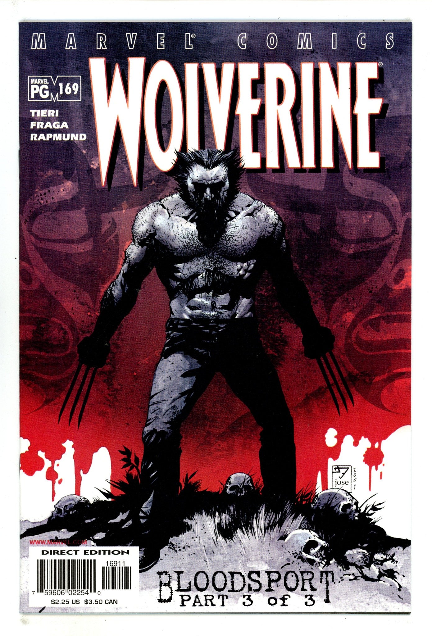 Wolverine Vol 2 169 NM- (9.2) (2001) 