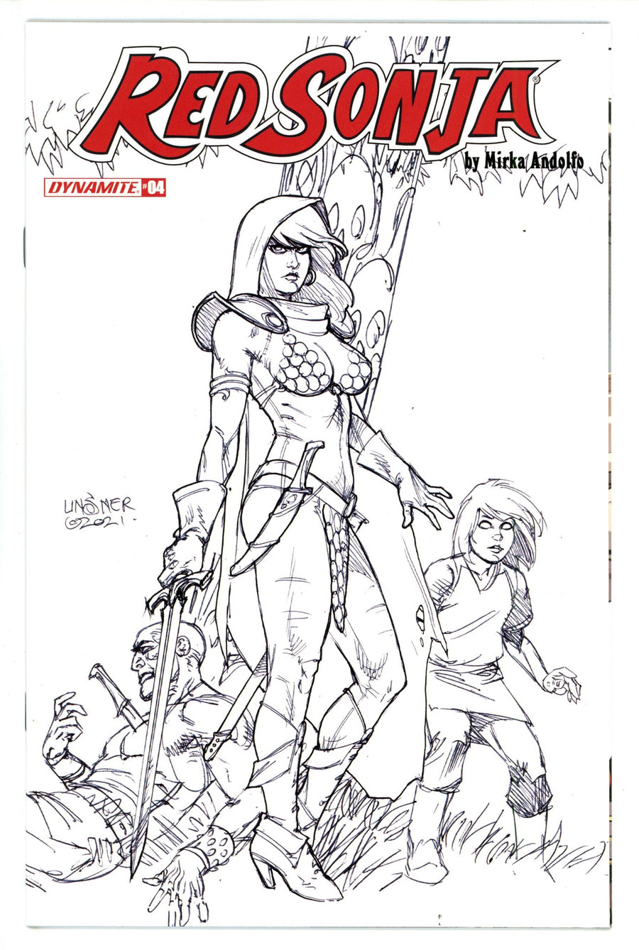 Red Sonja Vol 6 4 Mid Grade (2021) Linsner Sketch Incentive Variant 