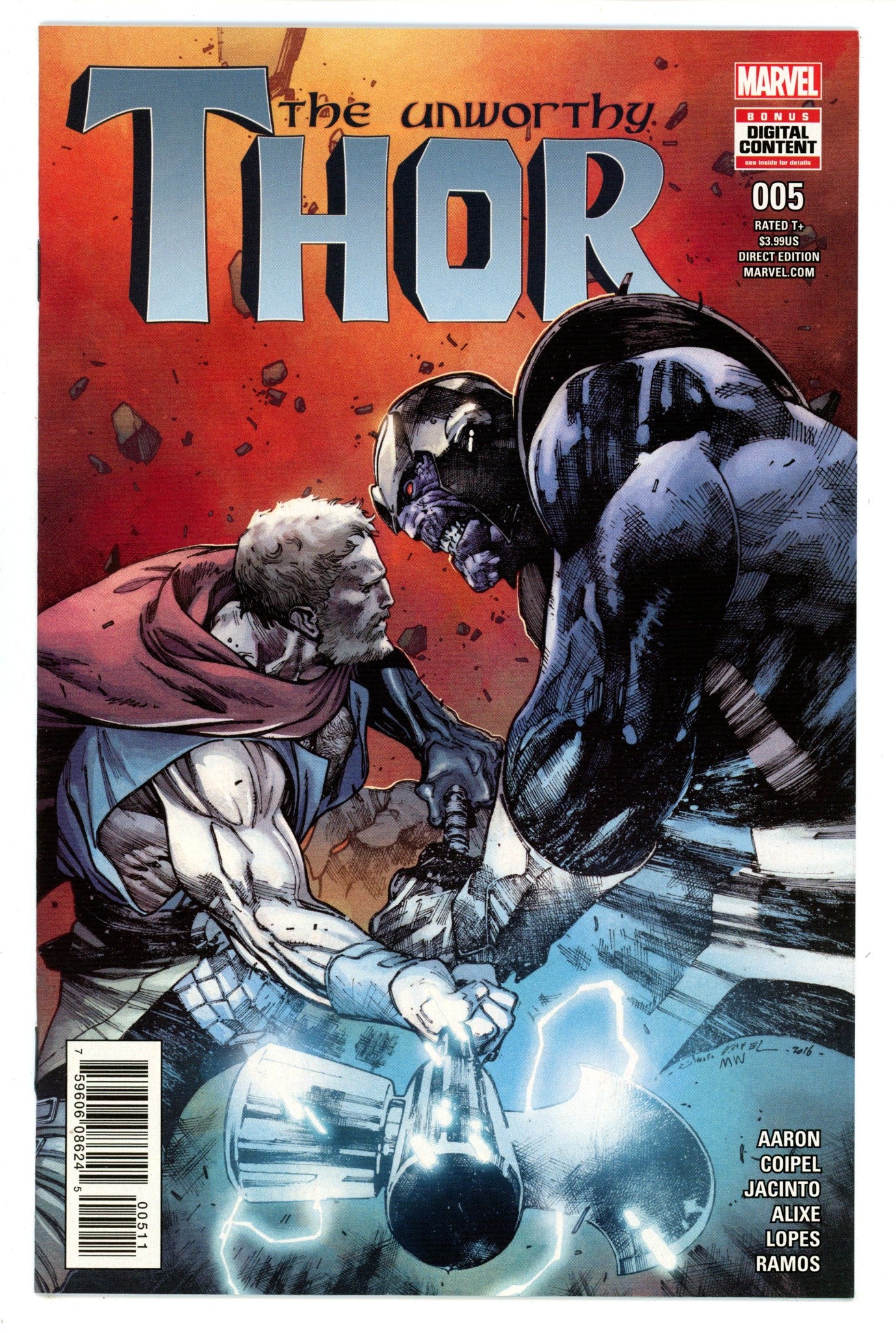 The Unworthy Thor Vol 1 5 High Grade (2017) 