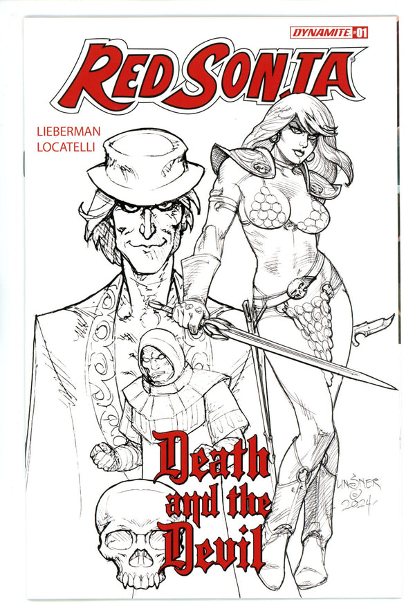 Red Sonja Death And The Devil 1 Linsner B&W Incentive Variant (2024)