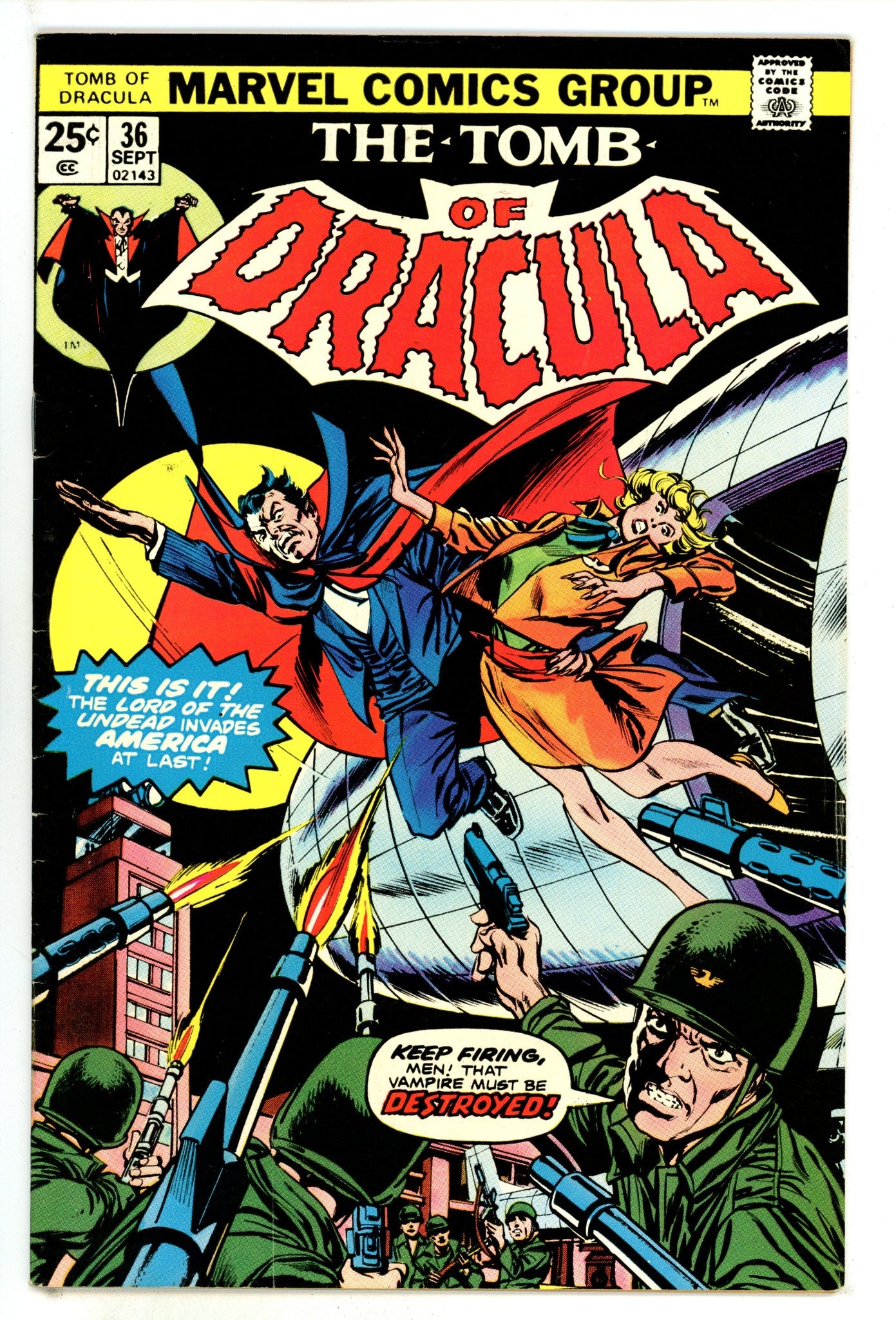 Tomb of Dracula Vol 1 36 FN- (5.5) (1975) 